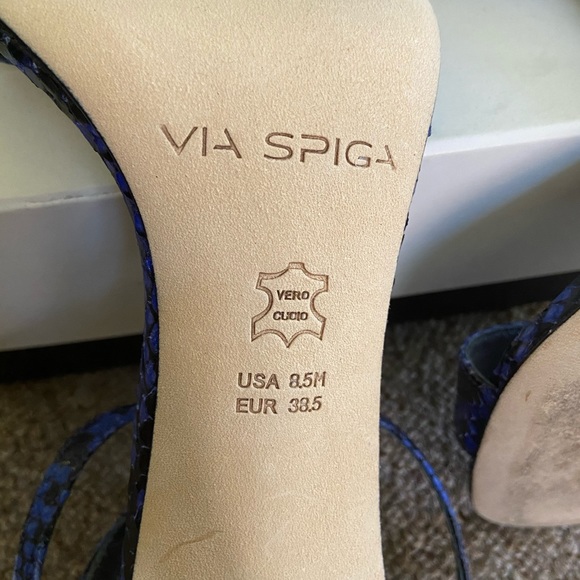 Via Spiga cobalt blue strappy heels size 8.5 - Picture 10 of 11